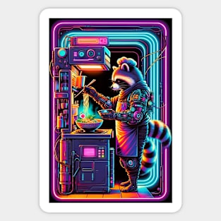 Cyber Chef Raccoon Sticker